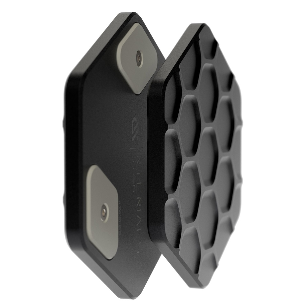 pura-6 Untersetzer - Aluminium Schwarz