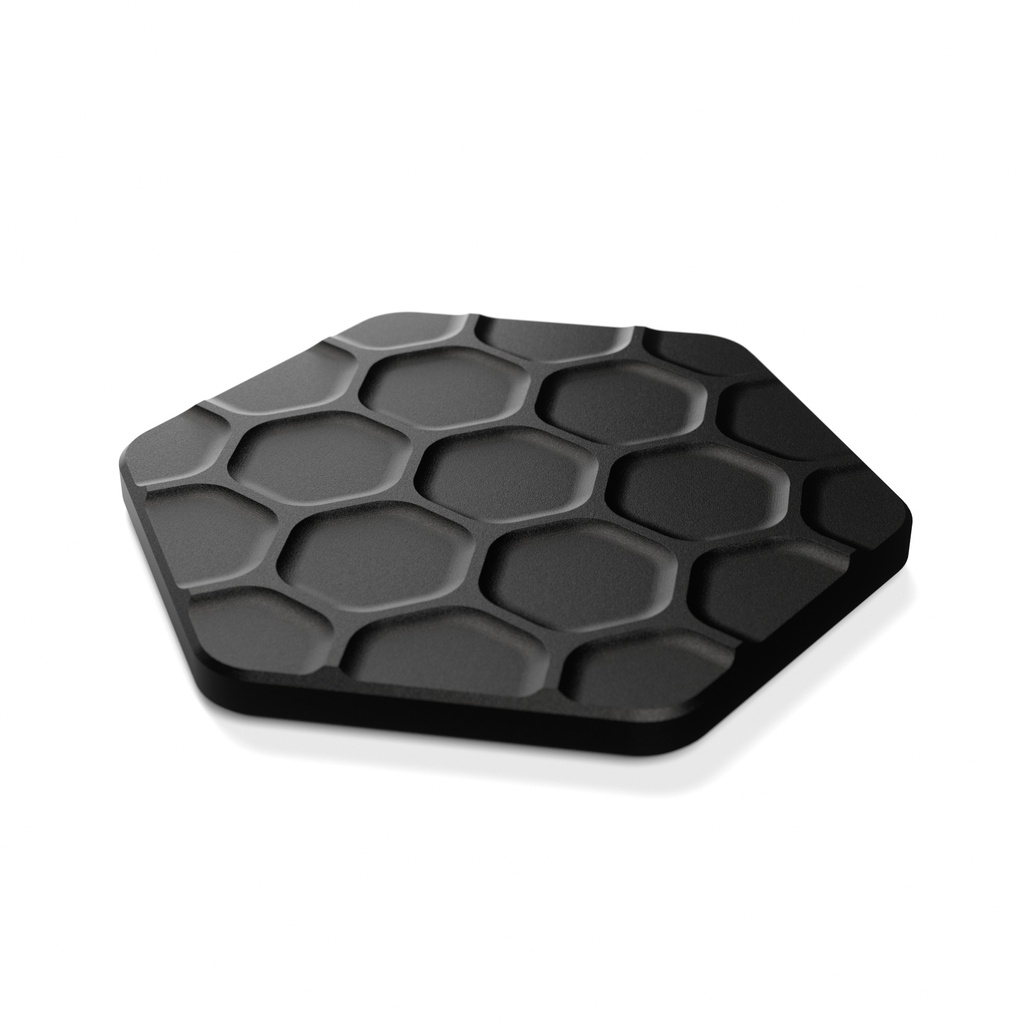pura-6 Untersetzer - Aluminium Schwarz / PEEK